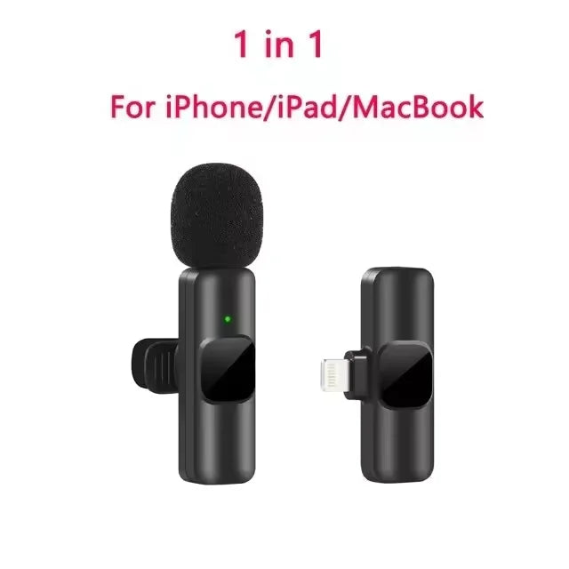 New Wireless Lavalier Microphone Portable Audio Video Recording Mini Mic For iPhone Android Live Broadcast Gaming Phone Mic 2026