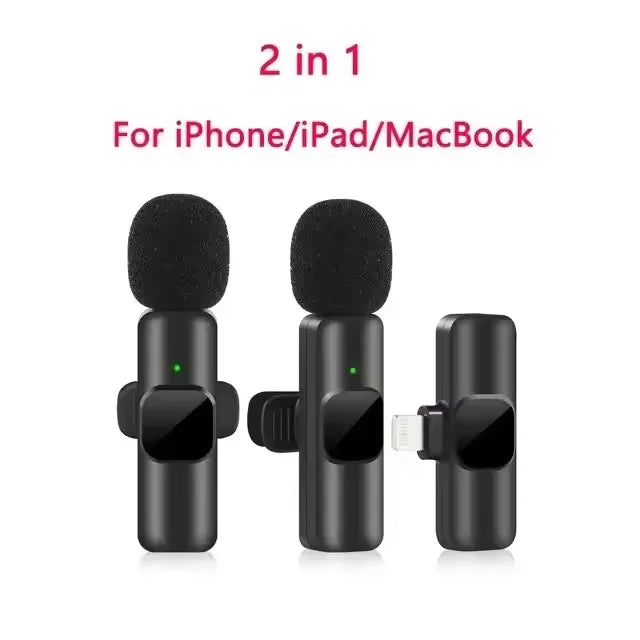 New Wireless Lavalier Microphone Portable Audio Video Recording Mini Mic For iPhone Android Live Broadcast Gaming Phone Mic 2026