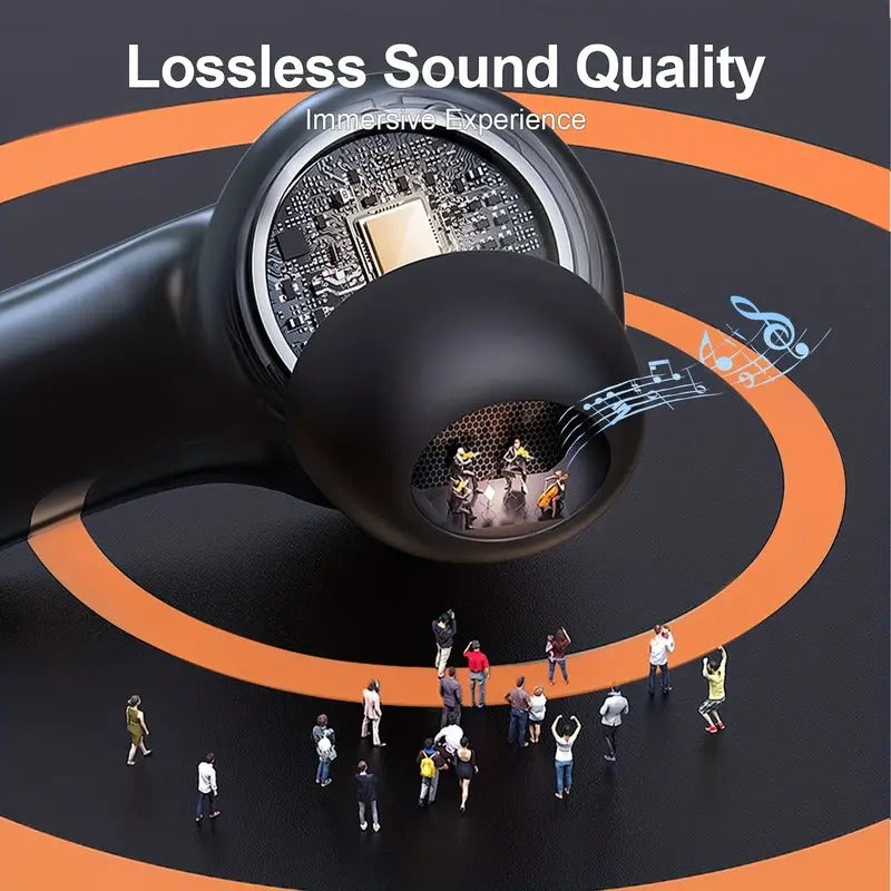 True Wireless Earbuds with 60H Playback and LED Display